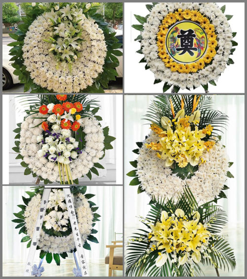 福建漳州平和县五寨乡优美村花圈速递